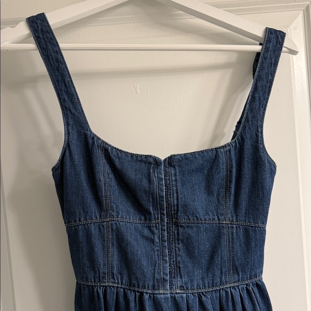 Dark Blue Denim Dress (zips in back with adjustable straps)